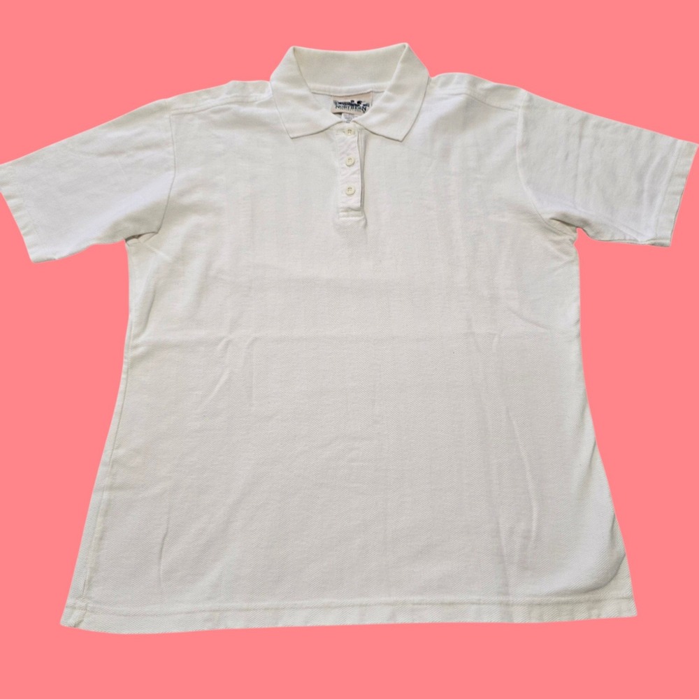 Vintage Northern Reflections Women's M Ivory Textured Golf Polo Shirt Canada